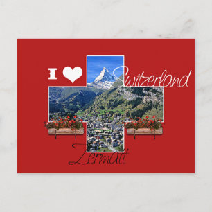 Carte Postale J'aime la Suisse