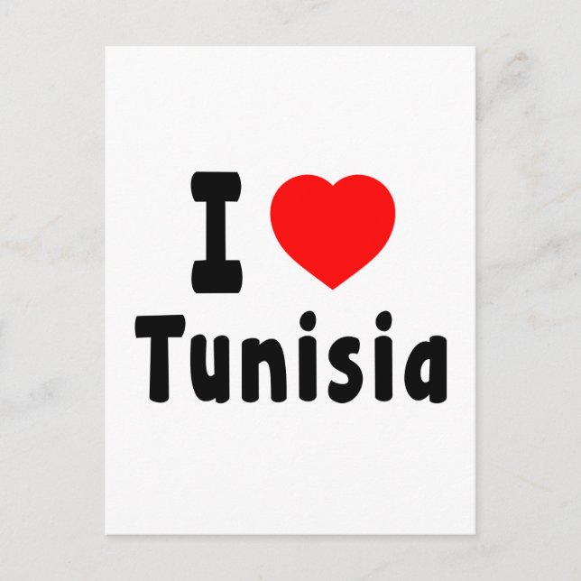 Carte Postale J'aime la Tunisie. (Devant)