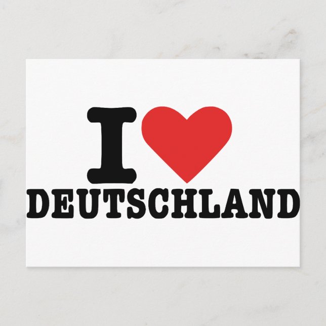 Carte Postale J'aime l'Allemagne (Devant)
