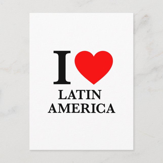 Carte Postale J'aime l'Amérique latine (Devant)