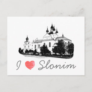 Carte Postale J'aime l'architecture de Slonim Biélorussie