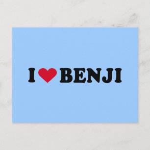 CARTE POSTALE J'AIME LE BENJI