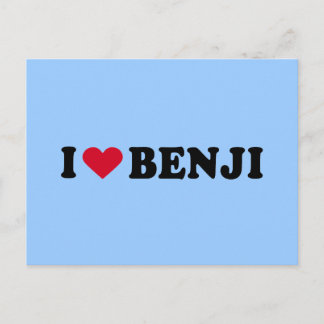 CARTE POSTALE J'AIME LE BENJI