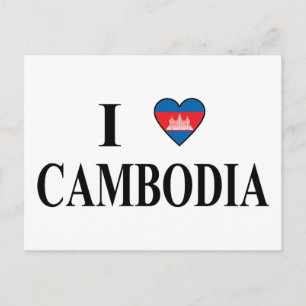Carte Postale J'aime le Cambodge