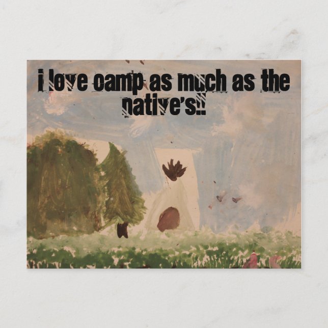 Carte Postale J'aime le camp (Devant)