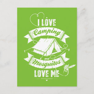 Carte Postale J'aime le camping