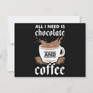 Carte Postale J'Aime Le Chocolat Et Le Café