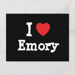 Carte Postale J'aime le coeur Emory personnalisé