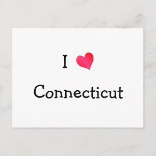 Carte Postale J'aime le Connecticut