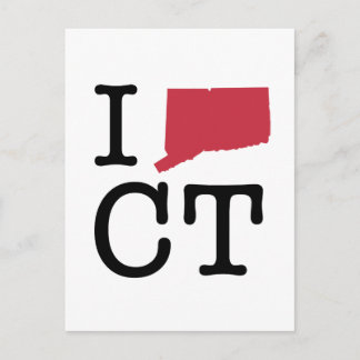Carte Postale J'aime le Connecticut