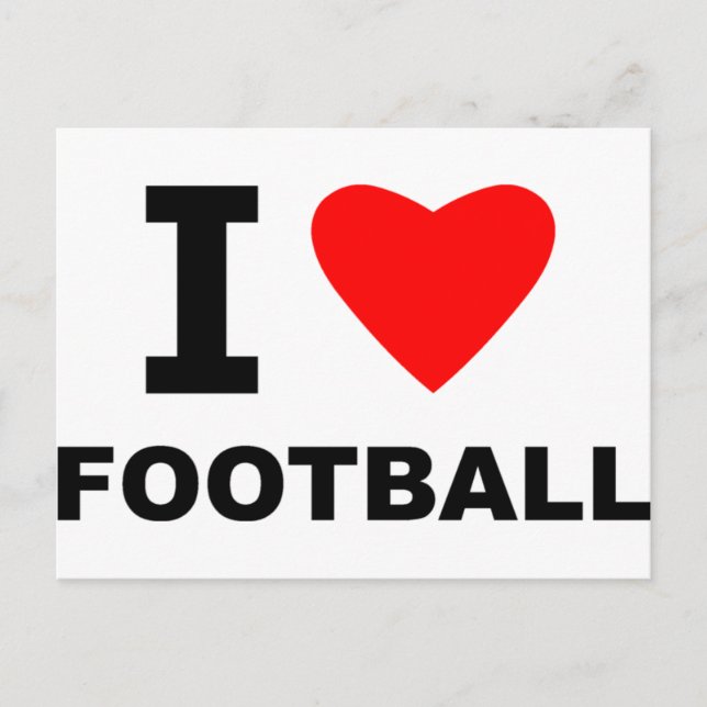 Carte Postale J'aime le football (Devant)