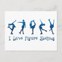 J'aime le patinage artistique - bleu