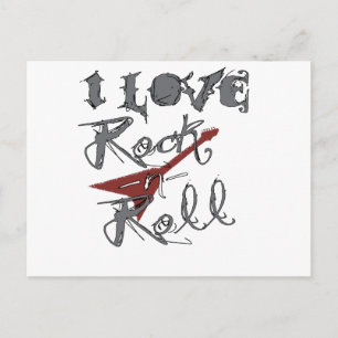 Carte Postale J'aime le rock et le roll