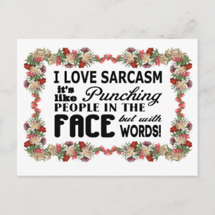 Carte Postale J'aime le sarcasme