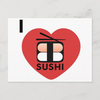 Carte Postale J'Aime Le Sushi