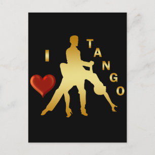 CARTE POSTALE J'AIME LE TANGO
