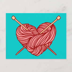 Carte Postale J'aime le Tricot