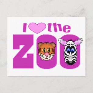 Carte Postale J'aime le zoo