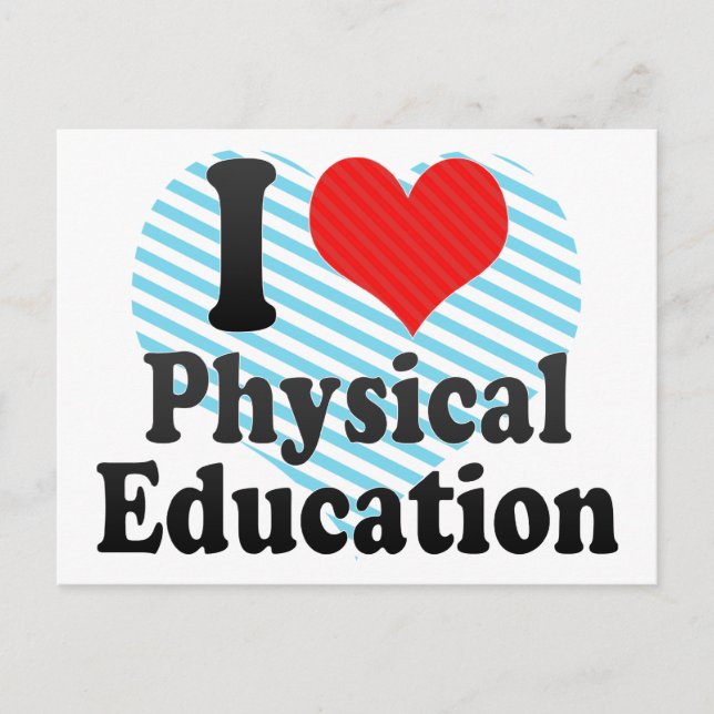 Carte Postale J'aime l'éducation physique (Devant)