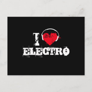 Carte Postale J'aime l'électro