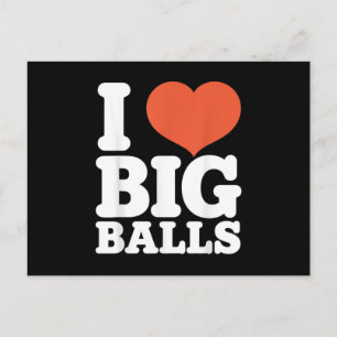 Carte Postale J'aime les grosses boules, les femmes hétéros les 