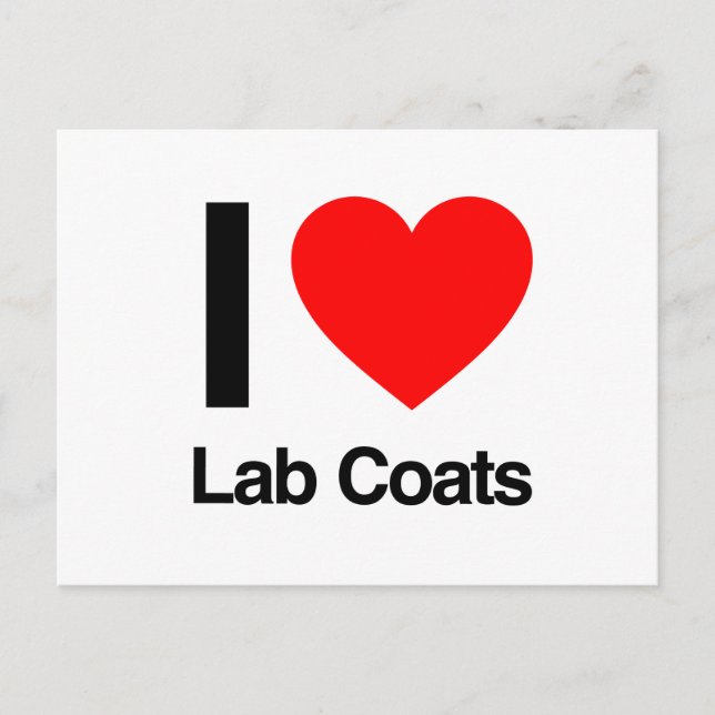 Carte Postale j'aime les manteaux de laboratoire.ai (Devant)