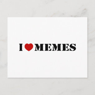 Carte Postale J'aime les mèmes