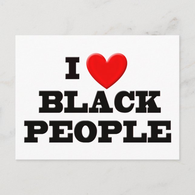 Carte Postale J'aime les Noirs (Devant)