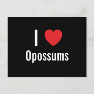 Carte Postale J'aime les opossums