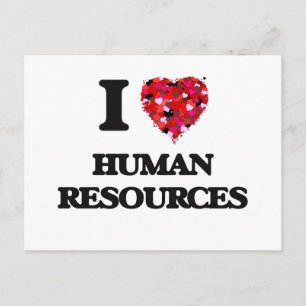 Carte Postale J'aime les ressources humaines