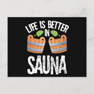 Carte Postale J'aime les saunas