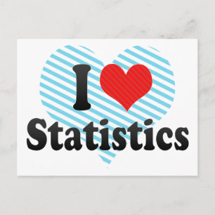 Carte Postale J'aime les statistiques