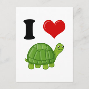 Carte Postale J'Aime Les Tortues