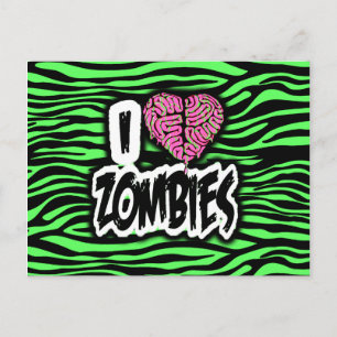 Carte Postale J'aime les zombies
