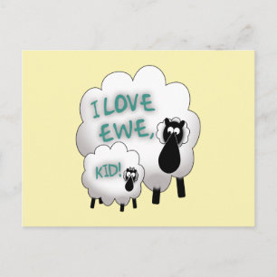 Carte Postale J'Aime L'Ewe, Mon Enfant !