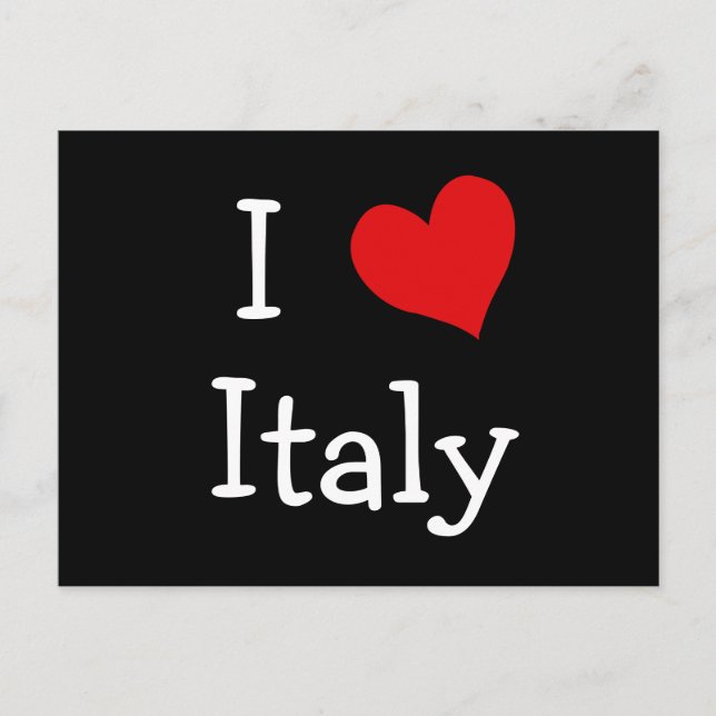Carte Postale J'aime l'Italie (Devant)
