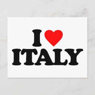 CARTE POSTALE J'AIME L'ITALIE