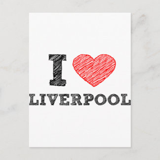 Carte Postale J'aime Liverpool