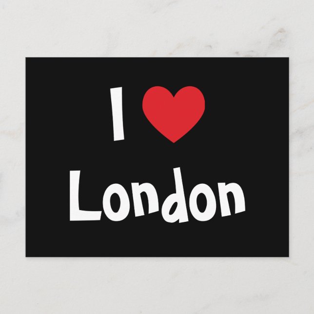 Carte Postale J'aime Londres (Devant)