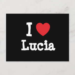 Carte Postale J'aime Lucia coeur T-shirt