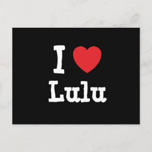 Carte Postale J'aime Lulu coeur T-shirt