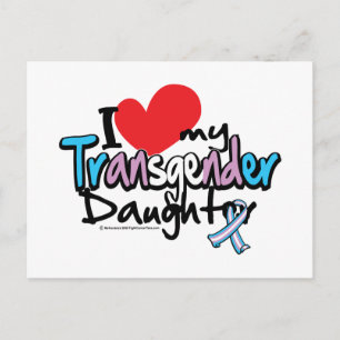 Carte Postale J'Aime Ma Fille Transgenre