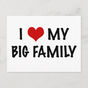 Carte Postale J'aime ma grande famille