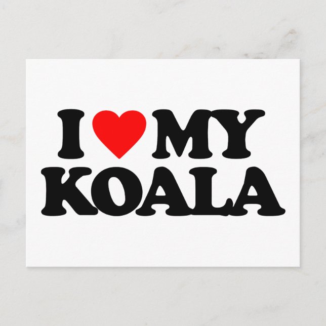 CARTE POSTALE J'AIME MA KOALA (Devant)