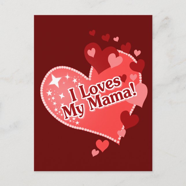 Carte Postale J'Aime Ma Maman ! (Devant)