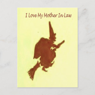 Carte Postale J'aime ma mère en droit