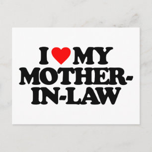 CARTE POSTALE J'AIME MA MÈRE-EN-DROIT