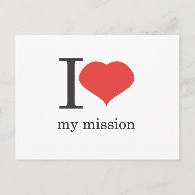 Carte Postale j'aime ma mission (Devant)