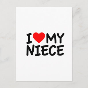 Carte Postale J'aime ma nièce