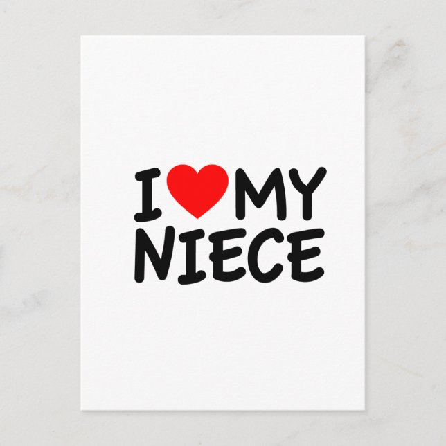 Carte Postale J'aime ma nièce (Devant)